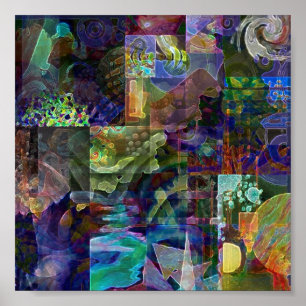 Hintere Abdeckungs-Multiplexcollage Poster