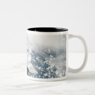 Hintere Ansicht der drei HauptMotoren Zweifarbige Tasse