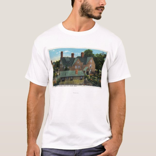 Hintere Ansicht des Hauses von sieben Giebeln T-Shirt (Vorderseite)
