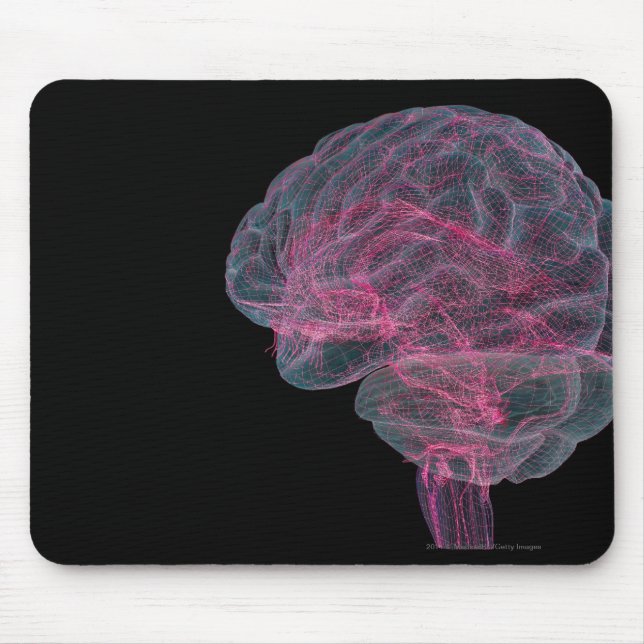 Hintere Ansicht des menschlichen Gehirns Mousepad (Vorne)