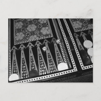 Hintergammon-Karte Postkarte