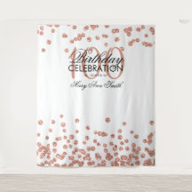 Hintergrund 100. Geburtstag Rose Gold White Confet