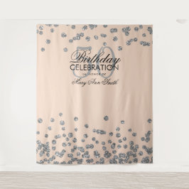 Hintergrund 50. Geburtstag Silver Blush Pink Confe Wandteppich
