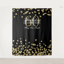 Hintergrund 60. Geburtstag Gold Black Confetti