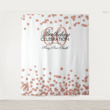 Hintergrund 60. Geburtstag Rose Gold White Confett