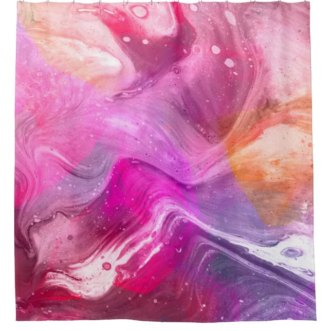 Hintergrund abstrakte Aquarellbilder Duschvorhang (Vorderseite)