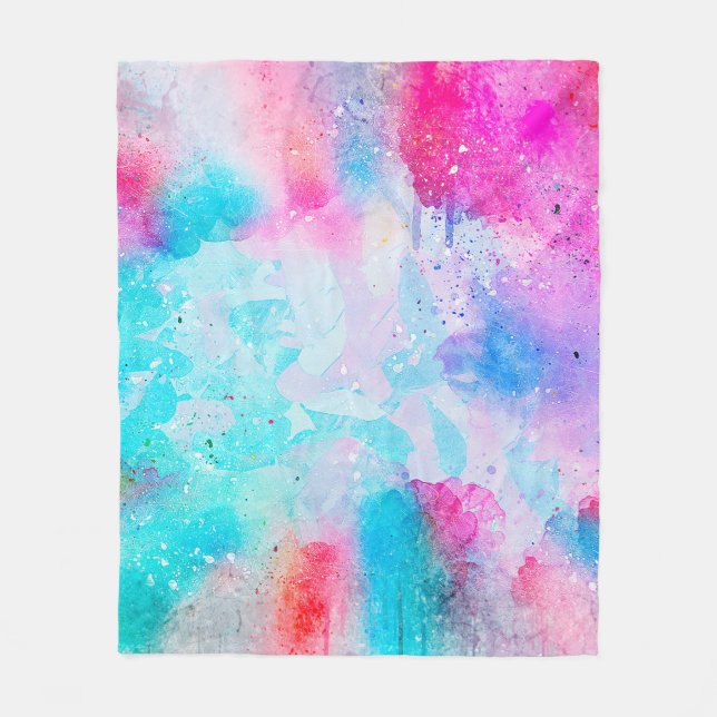 Hintergrund abstrakte Aquarellbilder Fleecedecke (Vorderseite)