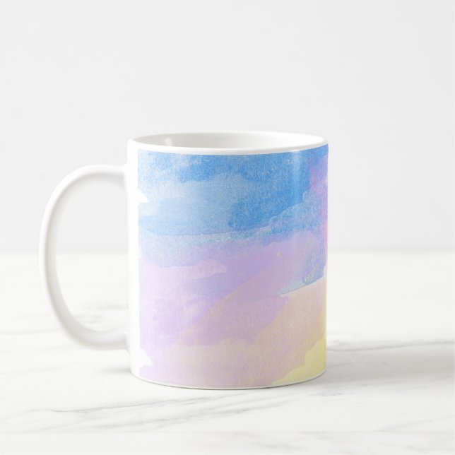 Hintergrund abstrakte Aquarellbilder Kaffeetasse (Links)
