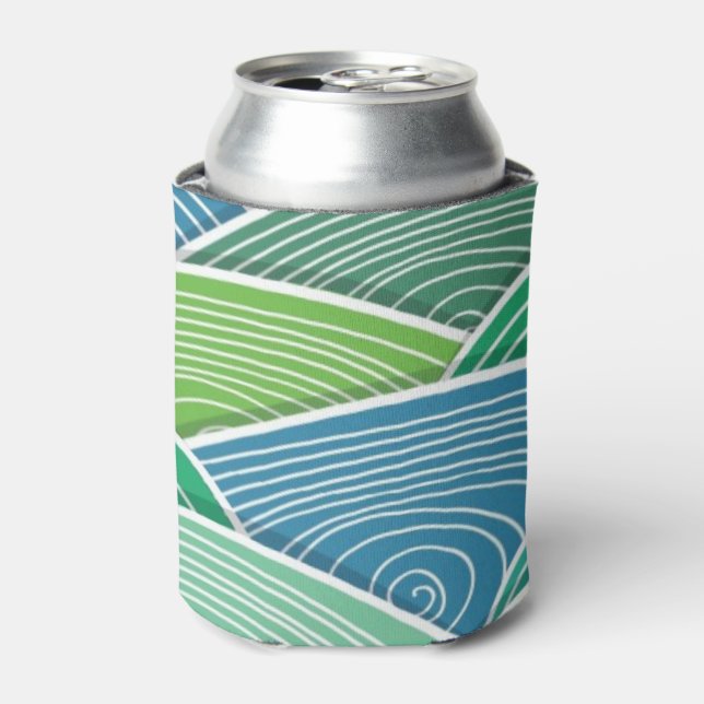 Hintergrund abstrakter, abgerundeter Wellen Dosenkühler (Kanne Vorderseite)