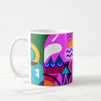 Hintergrund Abstrakter geometrischer Formen Kaffeetasse