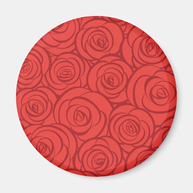 Hintergrund abstrakter Rote Rosen Magnet (Vorne)