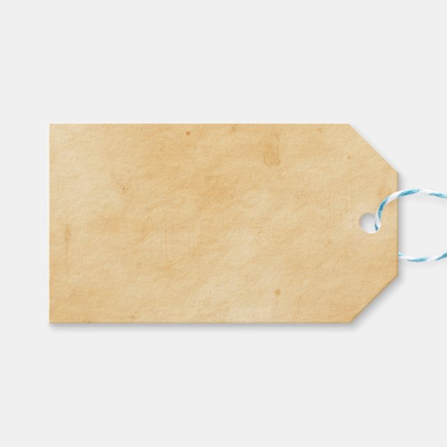 Hintergrund alter Pergamente mit gemotztem Aussehe Geschenkanhänger (Vorderseite (Horizontal))