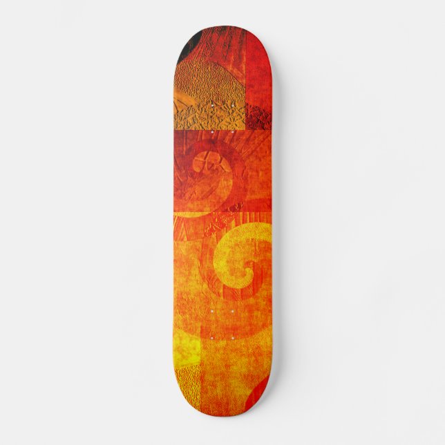 Hintergrund Antiquitätenspiralen Skateboard (Vorderseite)