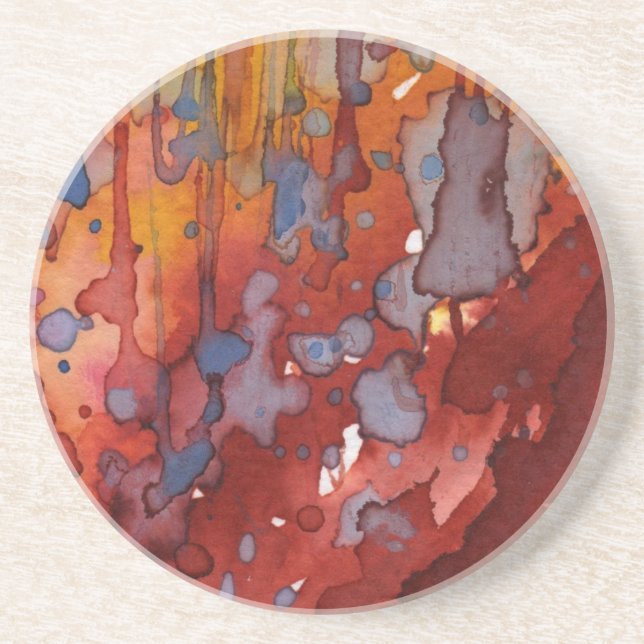 Hintergrund-Aquarell 7 Getränkeuntersetzer (Vorne)