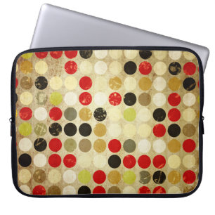 Hintergrund aus grunem Papier mit farbigem Kreisse Laptopschutzhülle