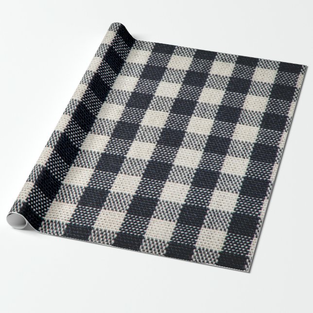 Hintergrund aus kariertem Baumwollstoff. Geschenkpapier (Ungerollt)