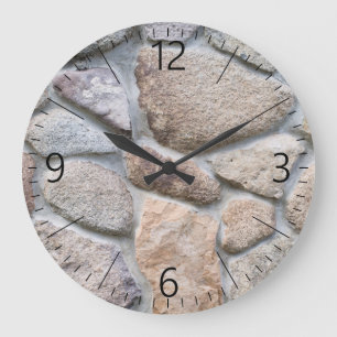 Hintergrund aus Kieselstein Große Wanduhr