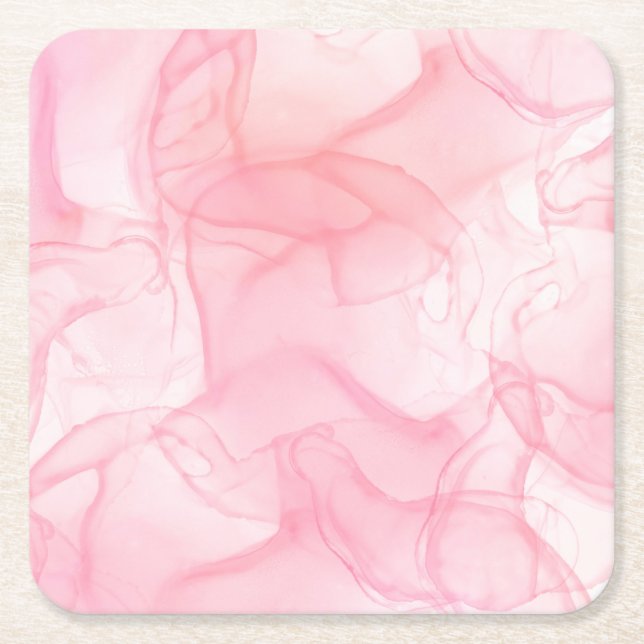 Hintergrund aus rosa Marmor, Hintergrund der flüss Rechteckiger Pappuntersetzer (Vorderseite)