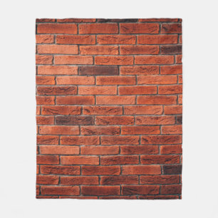 Hintergrund aus rotem Ziegelstein, Wand Fleecedecke