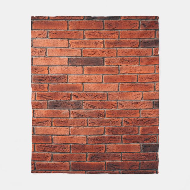 Hintergrund aus rotem Ziegelstein, Wand Fleecedecke (Vorderseite)