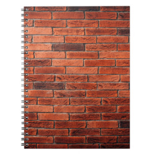 Hintergrund aus rotem Ziegelstein, Wand Notizblock