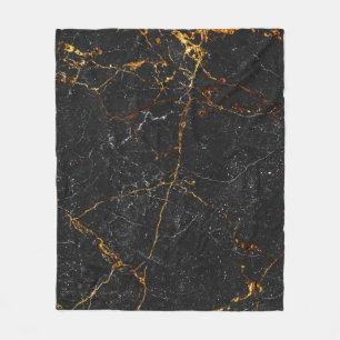 Hintergrund aus schwarzem Marmor, natürlicher Marm Fleecedecke