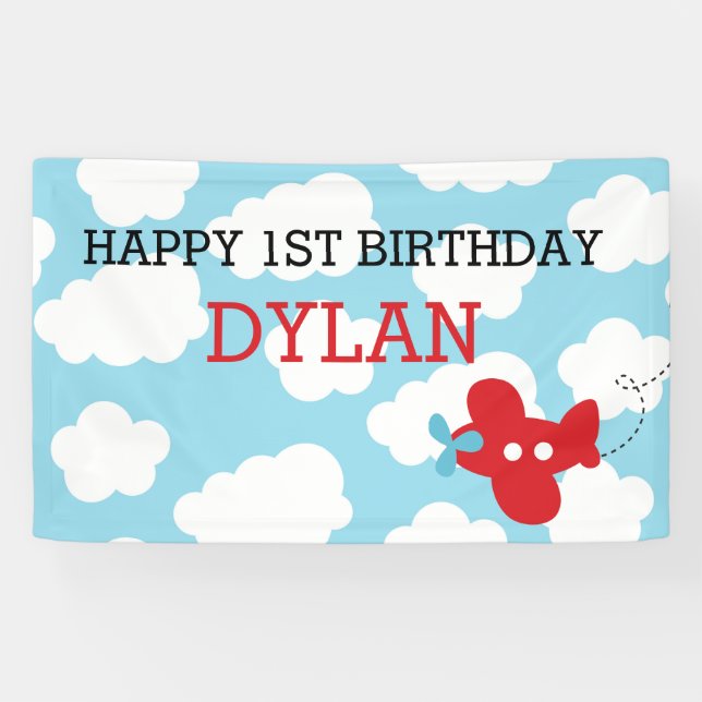 Hintergrund / Banner (blau und rot) (Horizontal)