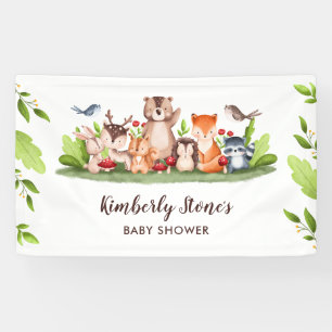 Hintergrund-Banner für Woodland Baby Shower Greene Banner