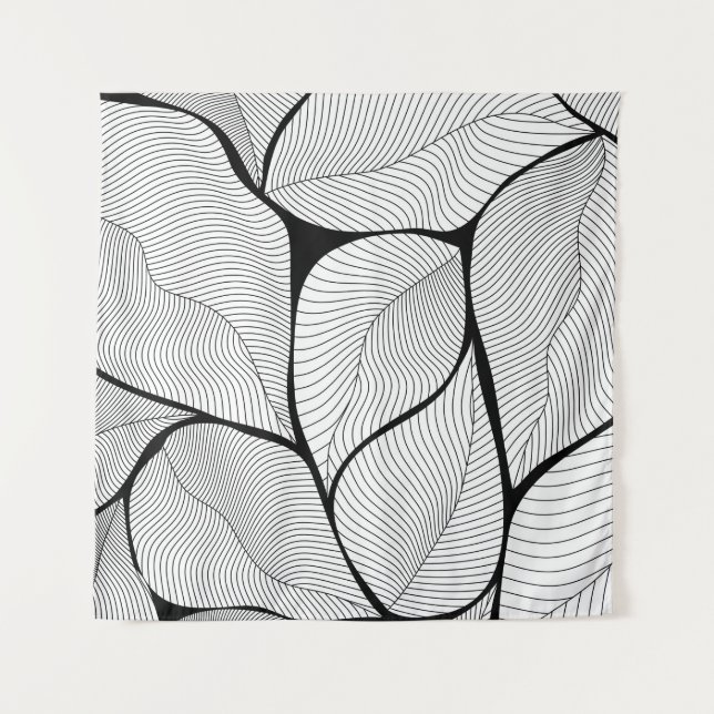 Hintergrund-Blätter Wandteppich (Vorderseite)