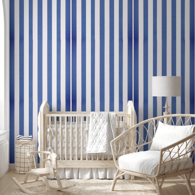 Hintergrund Blau und Weiß Streifen Tapete (Kinder)