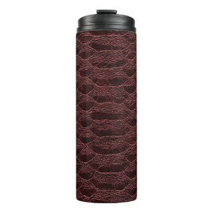 Hintergrund - braune Reptilledertextur - Kroko Thermosbecher
