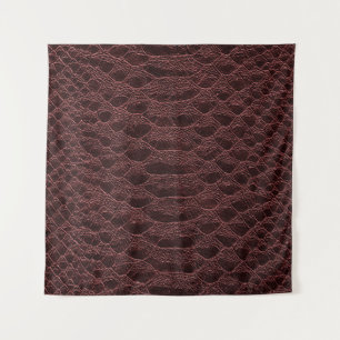 Hintergrund - braune Reptilledertextur - Kroko Wandteppich