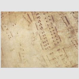 Hintergrund-Decoupage von Sheet Music Seidenpapier