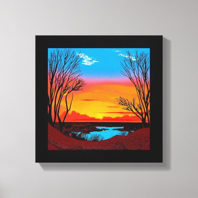 Hintergrund der abstrakten Wüste #2 Leinwanddruck (Vorderseite)