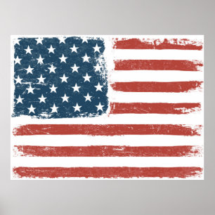 Hintergrund der amerikanischen Flagge. Schnellere  Poster