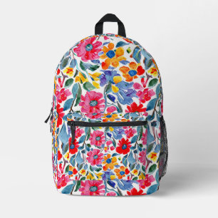 Hintergrund der Aquarellblume Bedruckter Rucksack