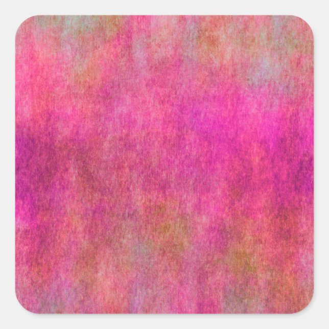Hintergrund der Aquarellfarbe Rosa Quadratischer Aufkleber (Vorderseite)