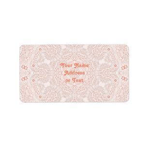 Hintergrund der Bilder der weißen und korallenförm Adressaufkleber