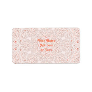 Hintergrund der Bilder der weißen und korallenförm Adressaufkleber