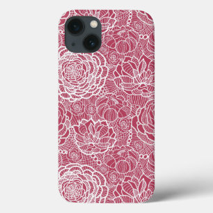 Hintergrund der blauen Spitzen-Blume Case-Mate iPhone Hülle