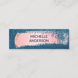 Hintergrund der Blauen Textur   Rosa gebürstet Mini Visitenkarte