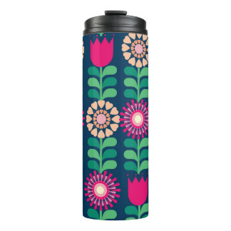 Hintergrund der Blume, Vintage künstlerische Darst Thermosbecher