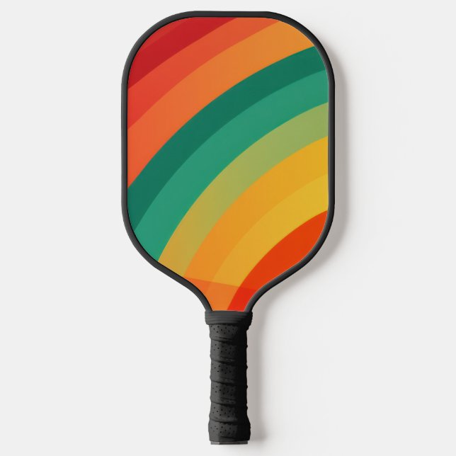 Hintergrund der bunten Bögen Pickleball Schläger (Vorderseite)