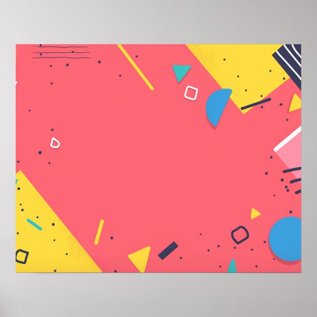 Hintergrund der bunten Formen und Gestaltungseleme Poster (Vorne)