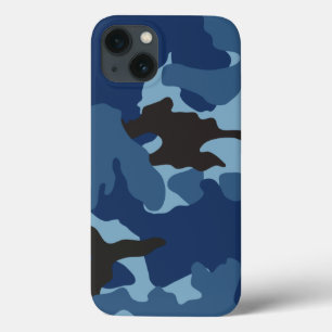 Hintergrund der coolen blauen Camouflage Military  iPhone 13 Hülle