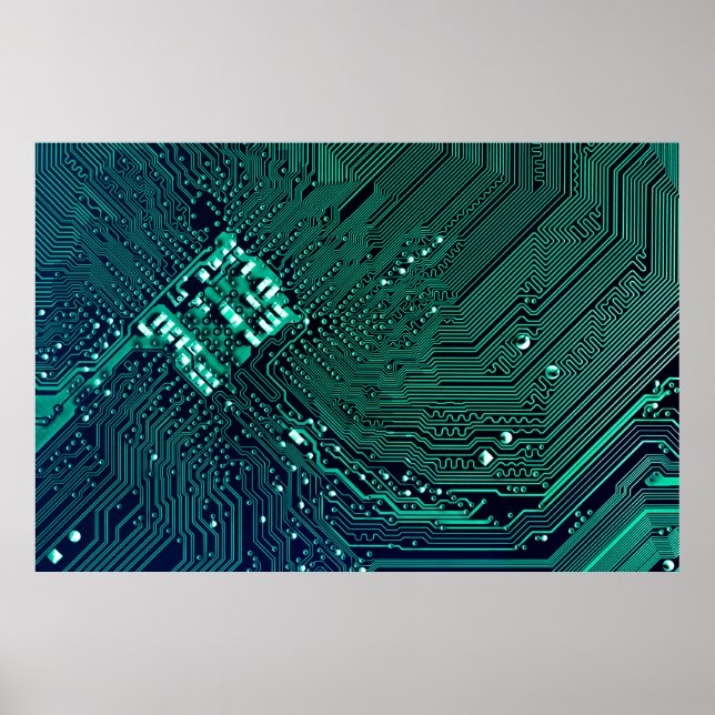 Hintergrund der elektronischen Schalttafel, abstra Poster (Vorne)