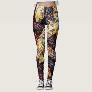 Hintergrund der farbenfrohen Maiskostüme Leggings