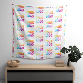 Hintergrund der Firmenlogo-Videokonferenz Wandteppich