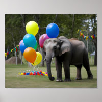 Hintergrund der Geburtstagspartei Elephant Fotogra