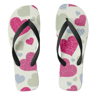 Hintergrund der Herzen Flip Flops